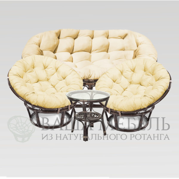Комплект мамасан папасан стол в ротанге